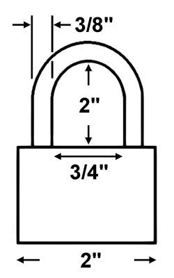 American Lock A6261 Solid Steel Padlock Dimensions