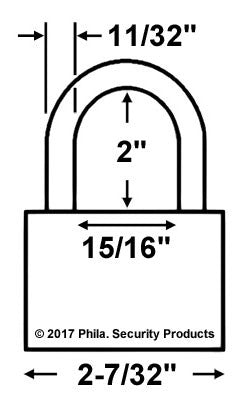Master Lock 4401LHEC Bluetooth Padlock Dimensions