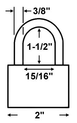 Master Lock 5LF Laminated Steel Padlock Dimensions