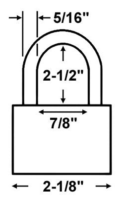 Master Lock 6121KALJ Dimensions