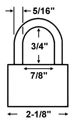 Master Lock 6321KA Padlock Dimensions