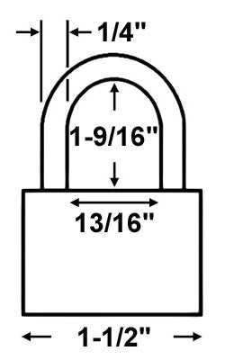 Abus Lock 72/40HB40 Safety Lockout Padlock Dimensions