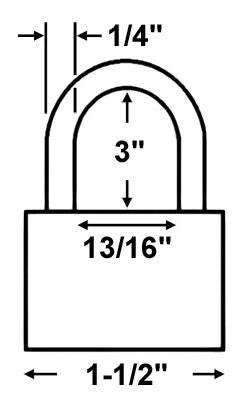 Abus Lock 72/40HB75 Safety Lockout Padlock Dimensions