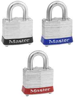 Master Lock 7LF Laminated Steel Padlock Bumper Colors