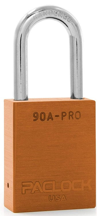 Paclock 90A-PRO Aluminum Padlock 1-1/2" Tall Shackle Lock Out Tag Out
