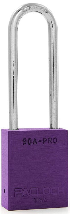 Paclock 90A-PRO Aluminum Padlock 3" Tall Shackle Lock Out Tag Out