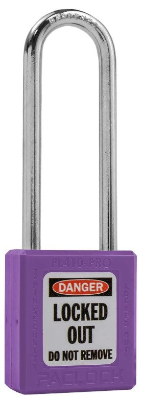 Paclock PL410-PRO Padlock 3" Tall Shackle Thermoplastic Lock Out Tag Out