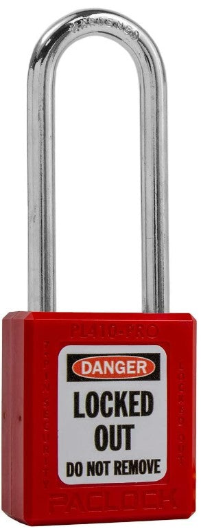 Paclock PL410 PRO Padlock 2" Tall Shackle Thermoplastic Lock Out Tag Out