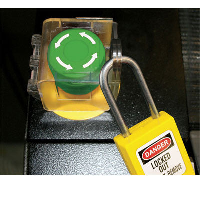 Master Lock S2153 Installed Push Button and Rotary Switch Cover