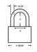 ABLOY PLM330 Padlock Dimensions
