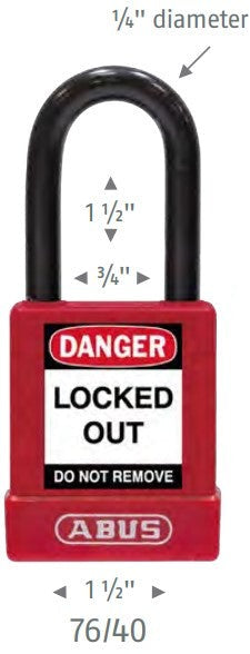 ABUS 76/40 Insulated Safety Lockout Padlock — AllPadlocks