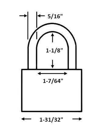 Abus Lock 85/50 Brass Padlock Dimensions