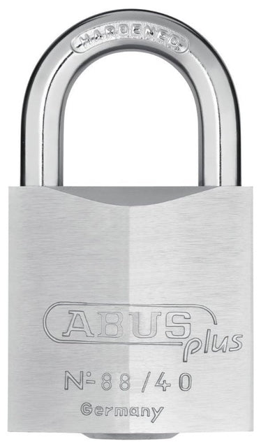 Abus Lock 88/40 Chrome Plated Brass Padlock High Security