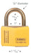 Abus Lock T84MB/40 Brass Padlock Dimensions