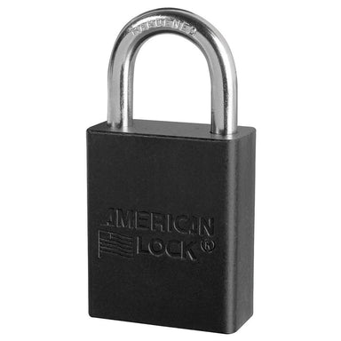 American Lock A1105BLK Padlock Black Keyed Different Safety Lockout