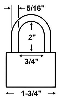 American Lock A7201 Solid Steel Padlock Dimensions