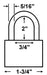 American Lock A7201 Solid Steel Padlock Dimensions
