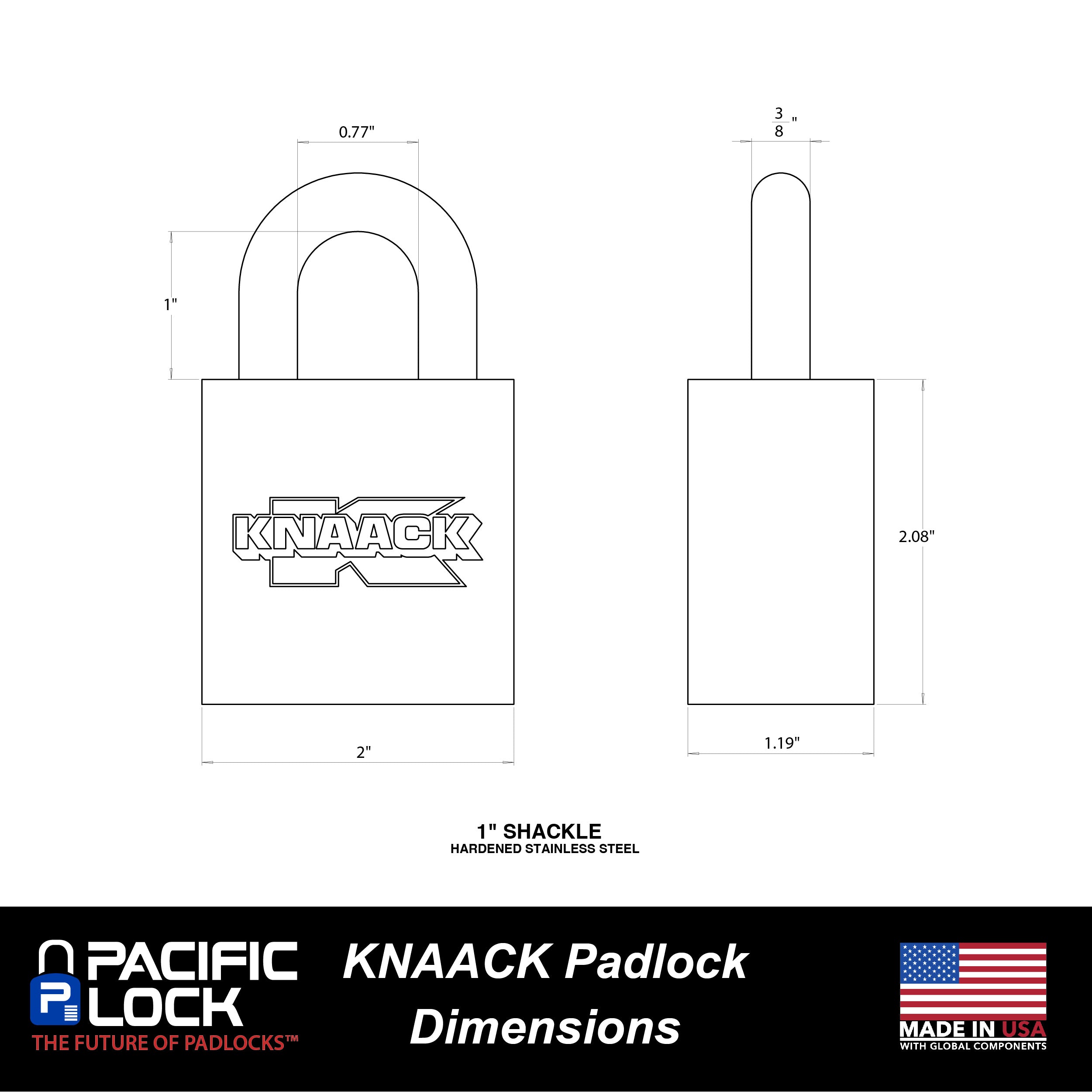 PACLOCK UCS-11A-KNA KNAACK Jobsite Box Padlock