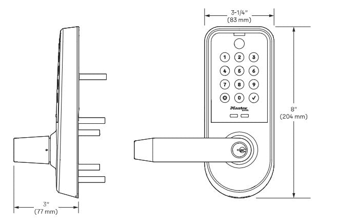 Master Lock MCB624 Smart Keyed Touchscreen Cylindrical Lock