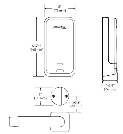 Master Lock MCM614 Smart Keyed Push Button Mortise Lock
