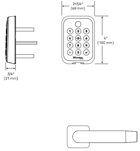 Master Lock MCM634 Smart Key-Free Push Button Mortise Lock