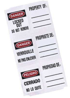 Master Lock 0410-5701 Write-On Padlock Labels