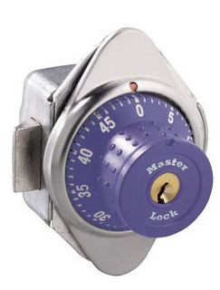 Master Lock 1652MDPRP Built-In Combination Locker Lock with Purple Metal Dial