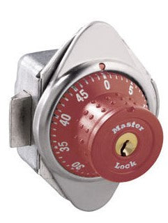 Master Lock 1652MDRED Built-In Combination Locker Lock with Red Metal Dial