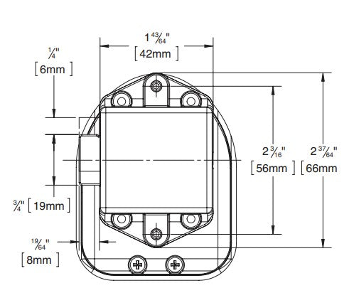 Master Lock 3630 Rear Dimensions