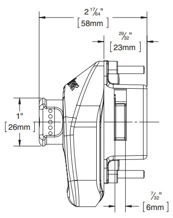 Master Lock 3631 Side Dimensions