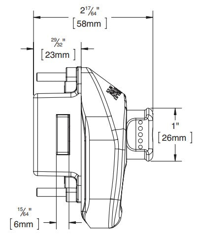 Master Lock 3670 Side Dimensions