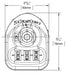 Master Lock 3671 Front Dimensions