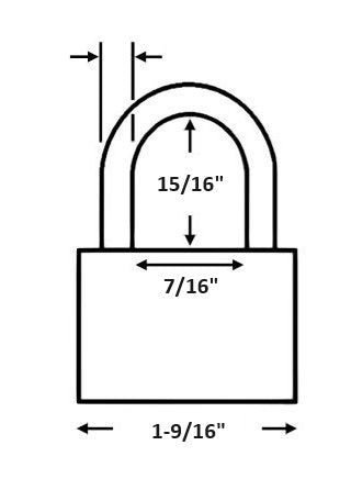 Master Lock 37 Shrouded Laminated Steel Padlock Dimensions