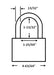 Master Lock 5400EC Bluetooth Portable Lock Box Dimensions