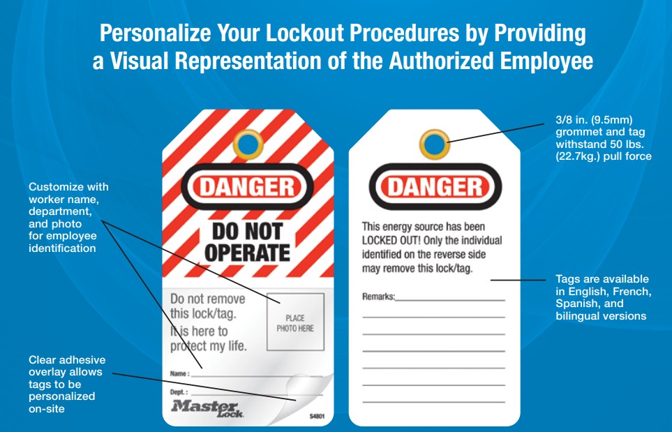 Master Lock S4801 Photo ID Safety Tag