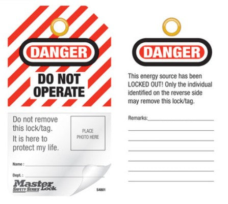Master Lock S4801 Photo ID Safety Tag