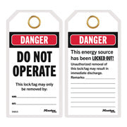 Master Lock S4815 Do Not Operate Laminated Tags