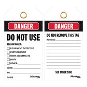 Master Lock S4818 Do Not Use Laminated Tags