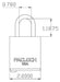 PACLOCK UCS-1A Padlock Dimensions
