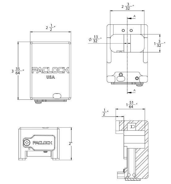 PACLOCK UCS-89A Utility 3000R Trailer Door Lock
