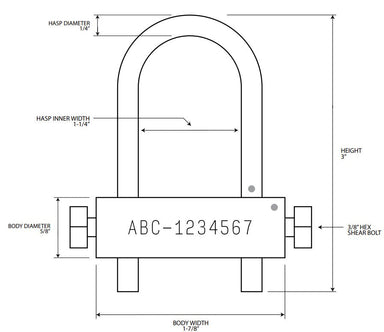Sterling DL-2S-3 Disposable Enclosure Lock