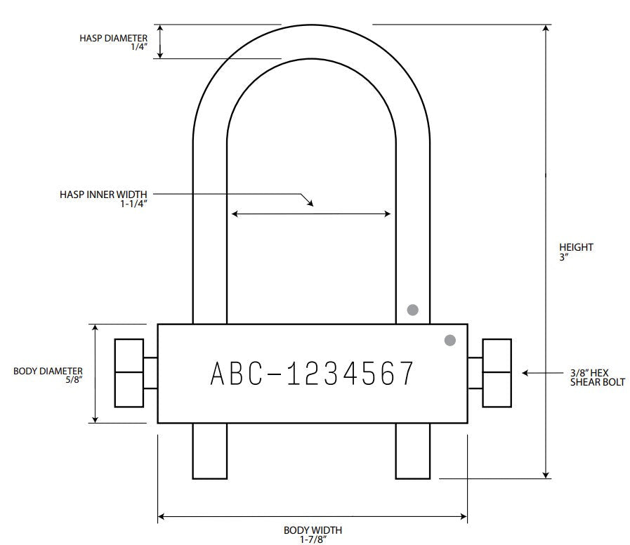Sterling DL-2S-3 Disposable Enclosure Lock