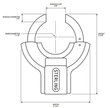 Sterling JR-OS Junior One-Shot Seal Dimensions