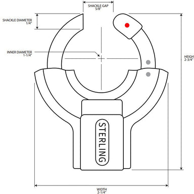 Sterling SR-OS Senior One-Shot Seal Dimensions
