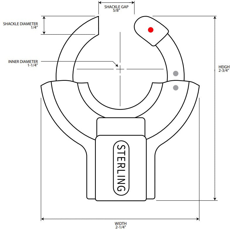 Sterling SR-OS Senior One-Shot Seal Dimensions