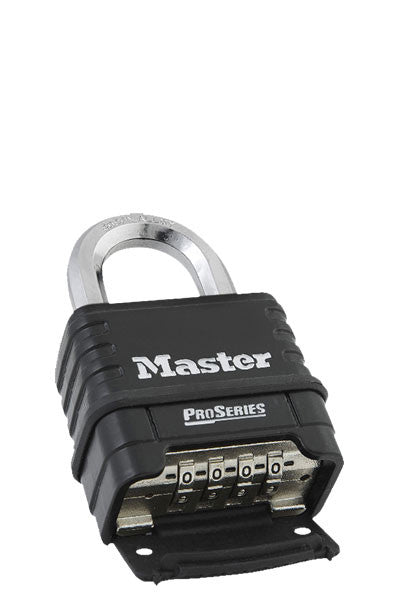 Master Lock 1175D Combination Padlock - Brass Body, Black/Silver, Keyless Lock