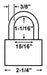 Master Lock 1178 All Weather Combination Padlock Dimensions