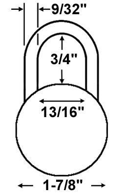 Zephyr Lock 1925 Combination Padlock Dimensions