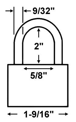 Master Lock 3LH  Laminated Steel Padlock Dimensions