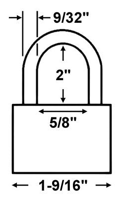 Master Lock 4LH  Laminated Brass Padlock Dimensions
